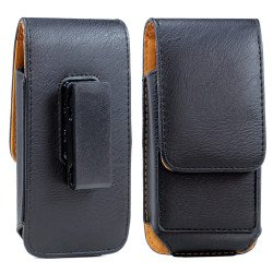 iPhone 7 Plus size Vertical Credit Card 360 Belt Clip Pouch (Black)